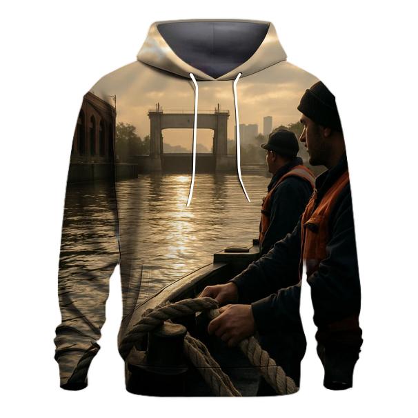 Sunbreak Over The Harlem River Lock printed hoodies
