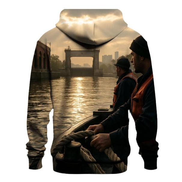 Sunbreak Over The Harlem River Lock printed hoodies