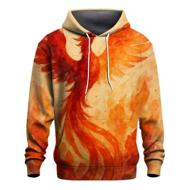 Watercolor Phoenix Rising pullover hoodies
