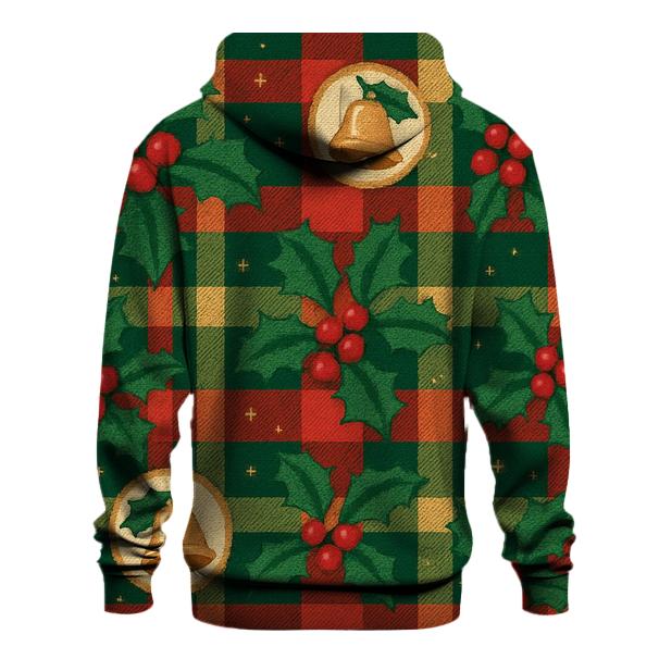 Holly Jingle Plaid Design premium hoodies