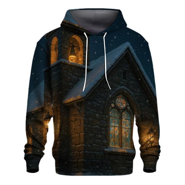 Snowy Church Bells premium hoodies