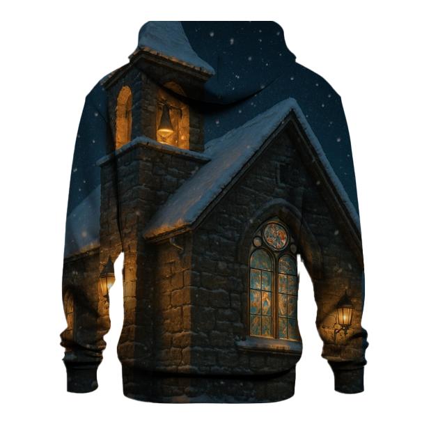 Snowy Church Bells premium hoodies