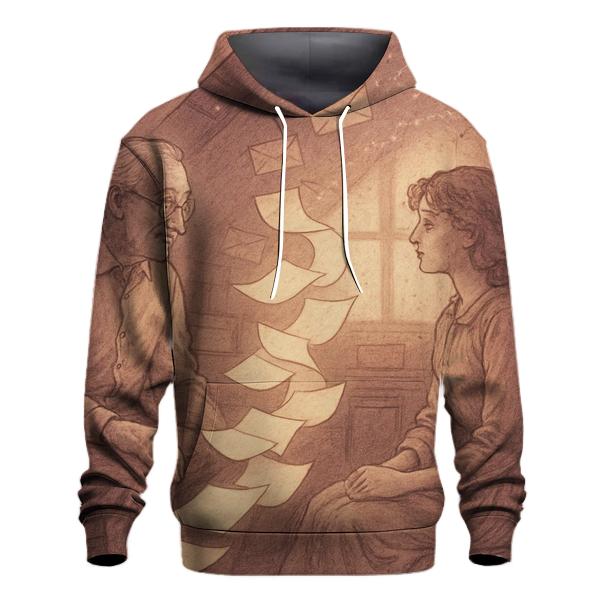 Unwritten Letters Between Hearts printed hoodies