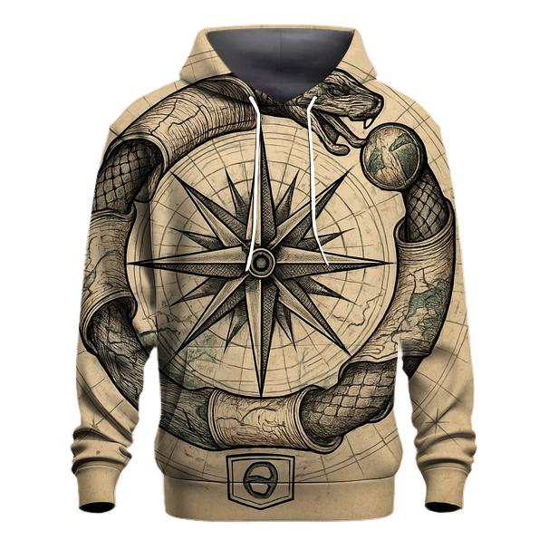 Cartographer Ouroboros Compass lightweight hoodies