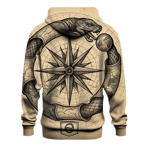 Cartographer Ouroboros Compass lightweight hoodies