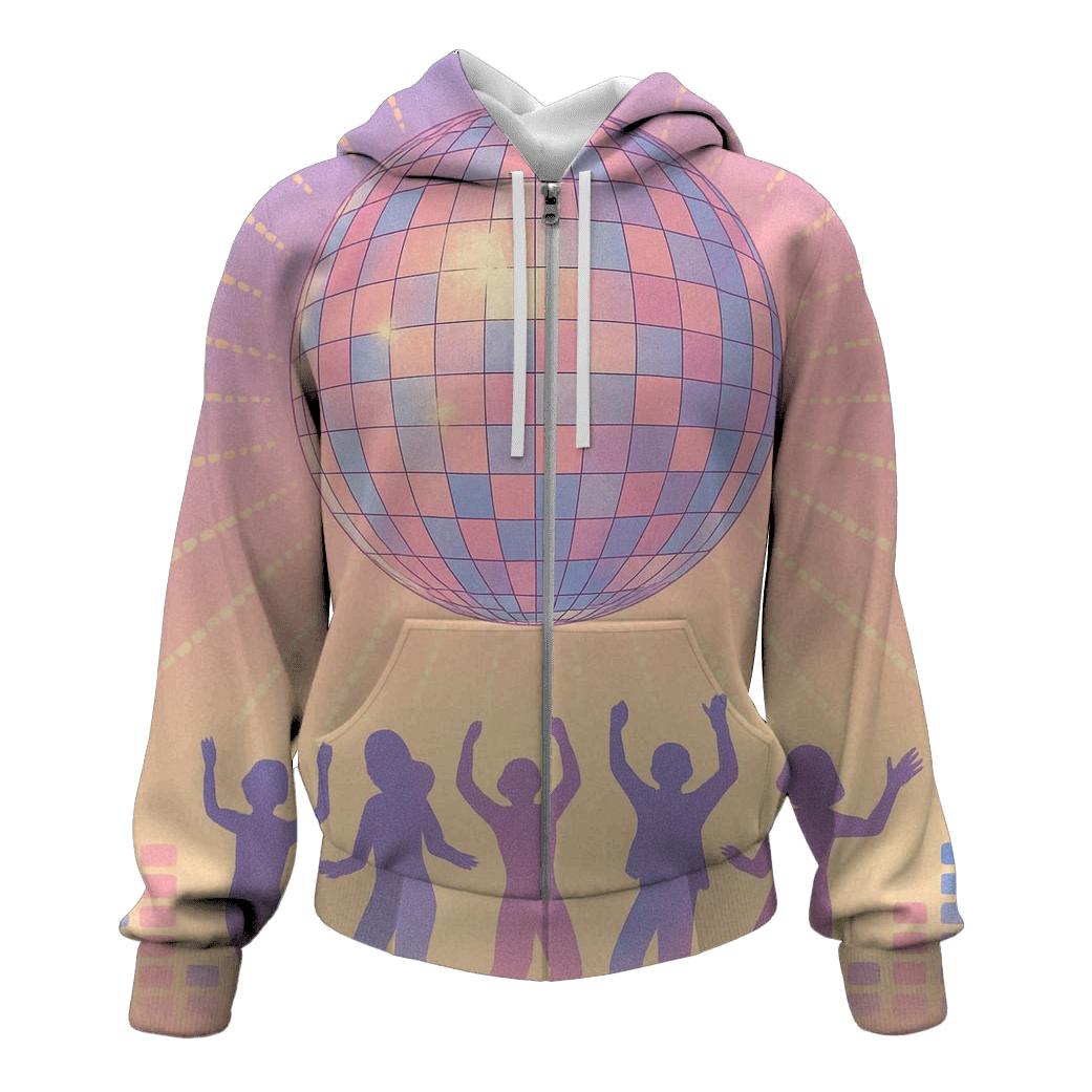 Disco Dot Panorama pullover hoodies