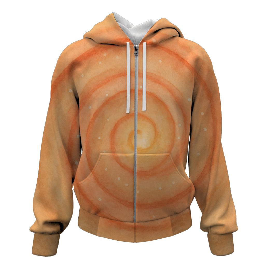 Gentle Spiral Path printed hoodies