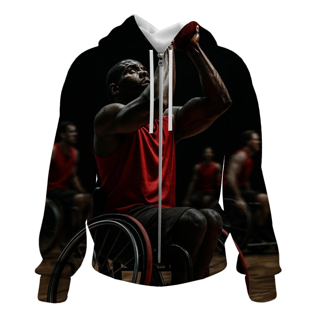 Adaptive Wheelchair Basketball printed hoodies