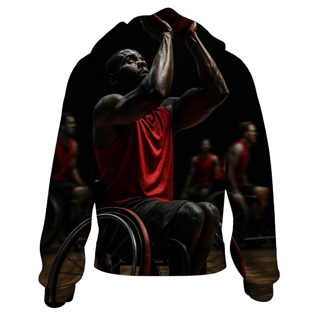 Adaptive Wheelchair Basketball printed hoodies