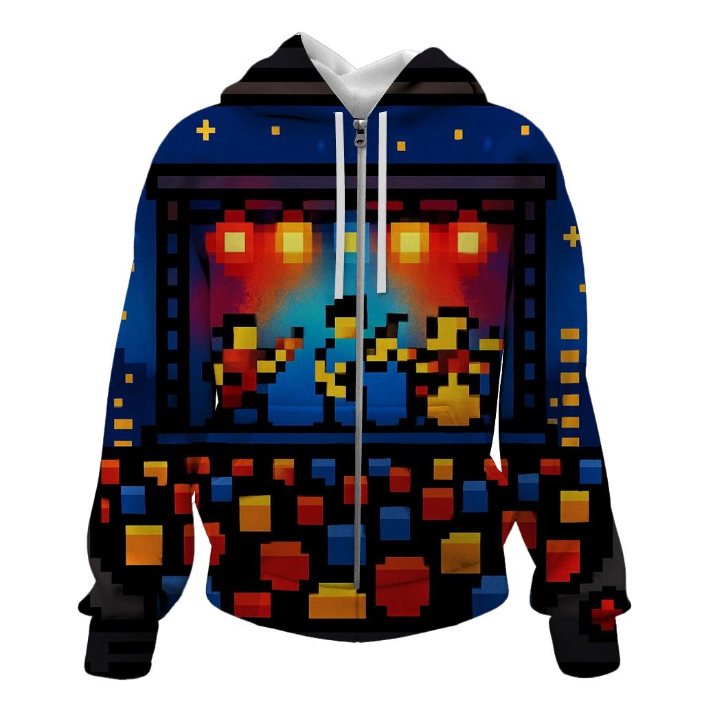 Pixel Concert Night custom hoodies