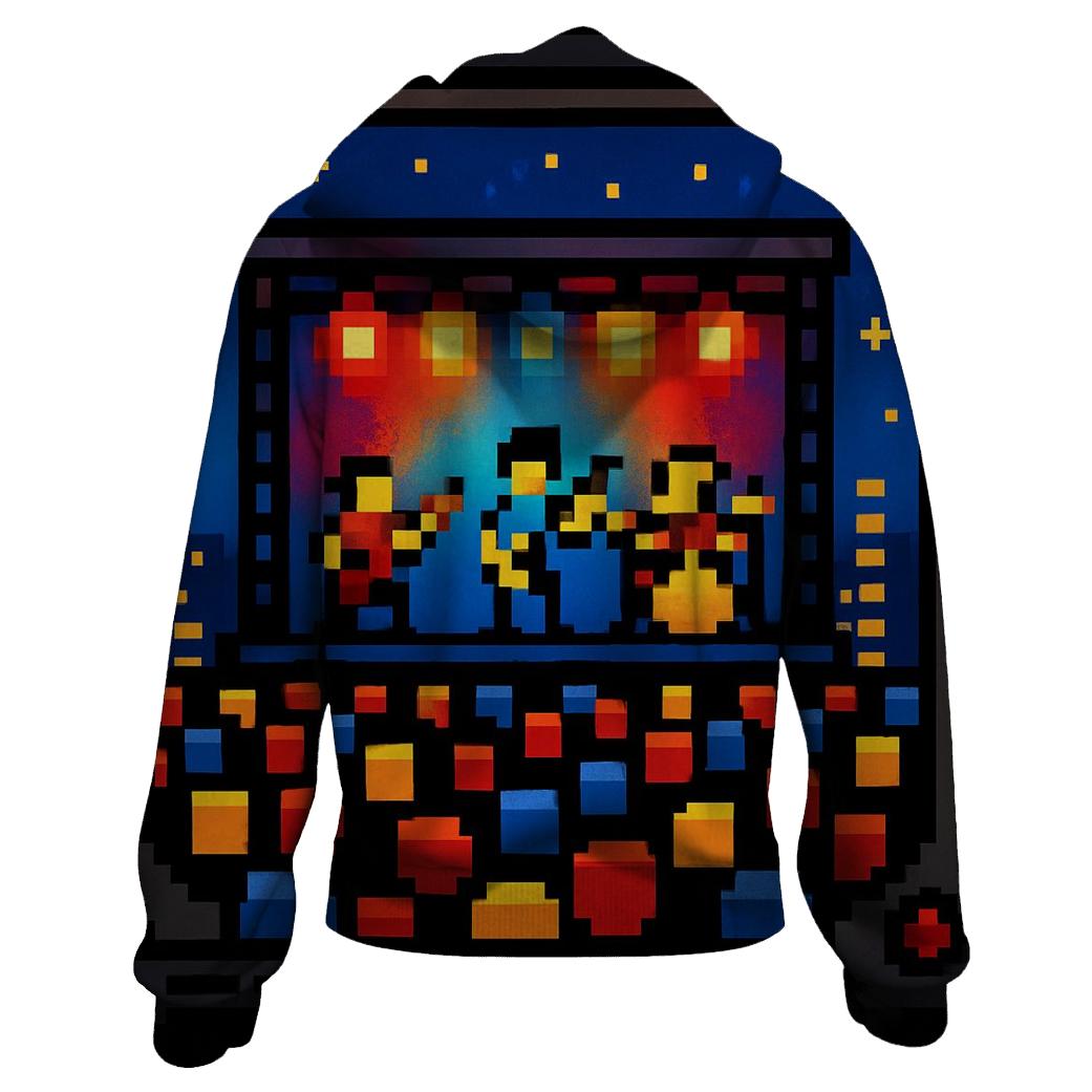 Pixel Concert Night custom hoodies