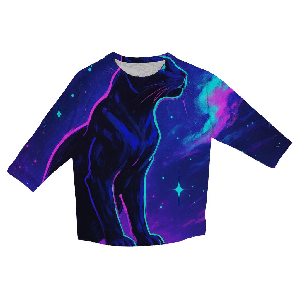 Nebula Night Panther stylish quarter sleeve tops