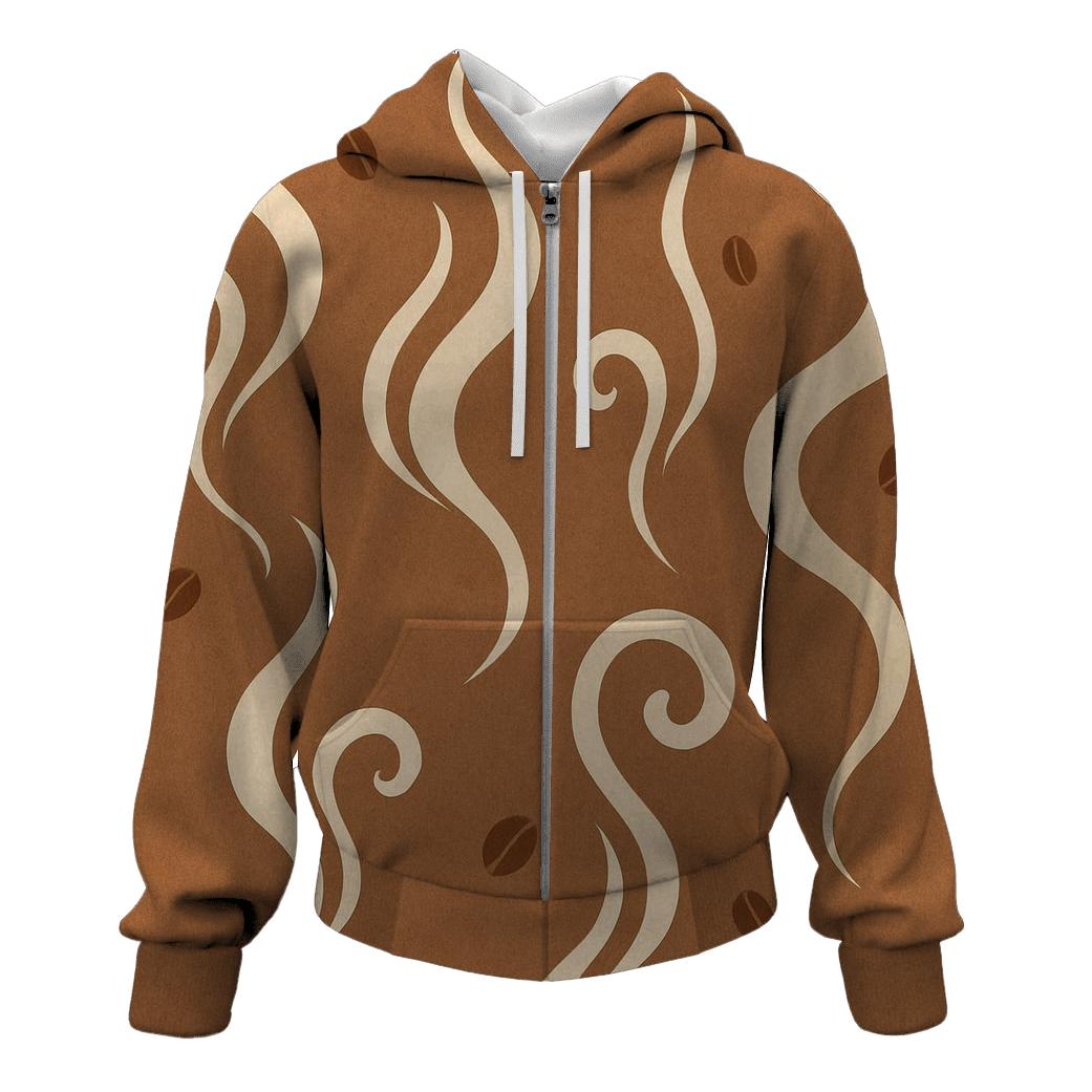Aroma Wisp Pattern printed hoodies