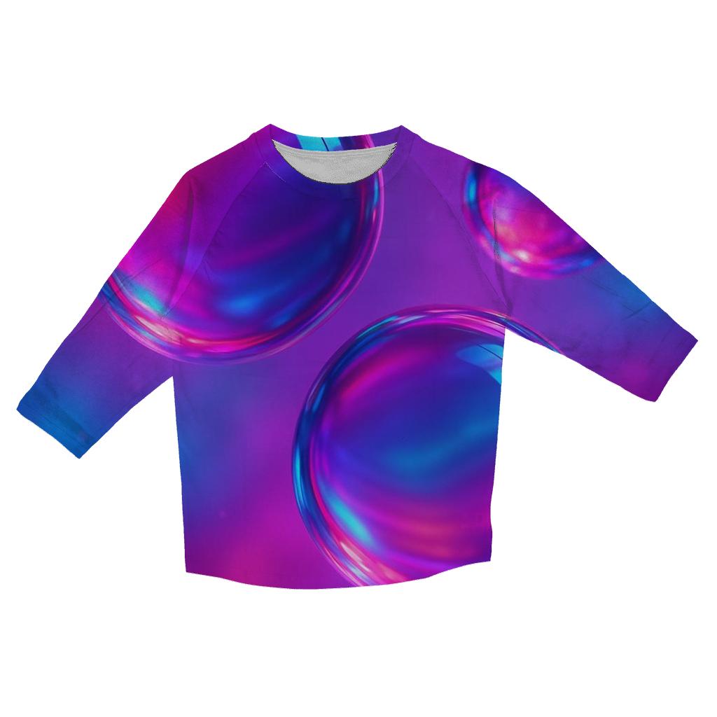 Neon Glass Orbs designer 3/4 sleeve blouses
