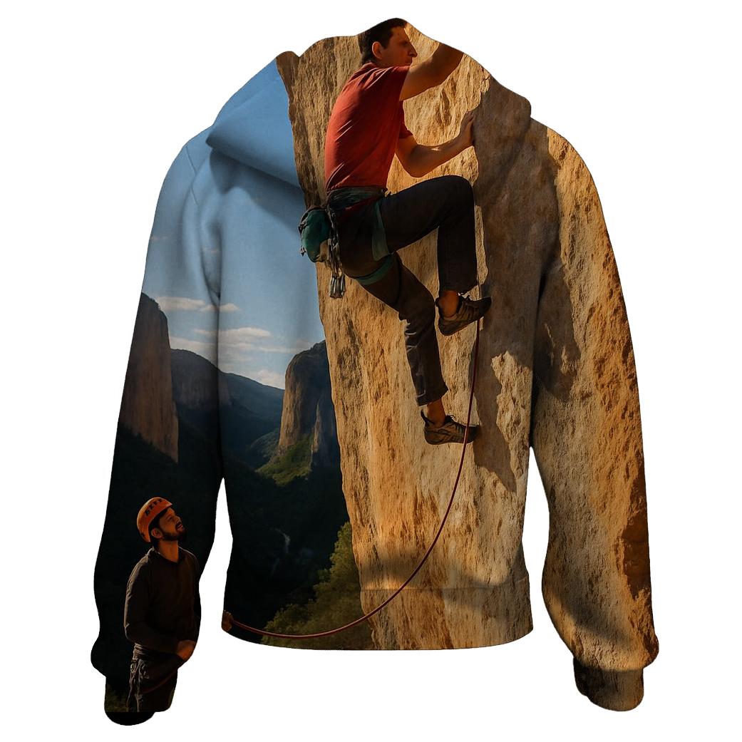 Cliff Face Rock Climb custom hoodies