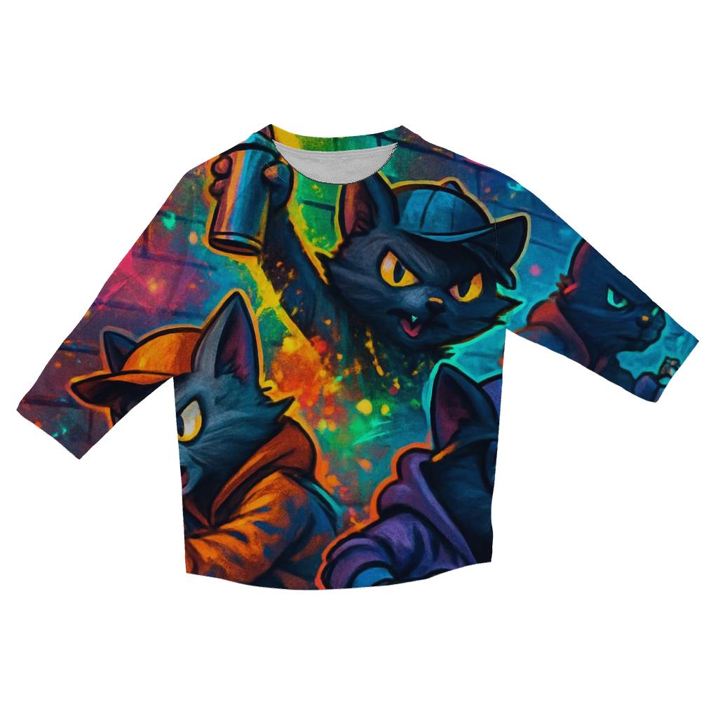 Graffiti Alley Crew fashion 3/4 sleeve shirts