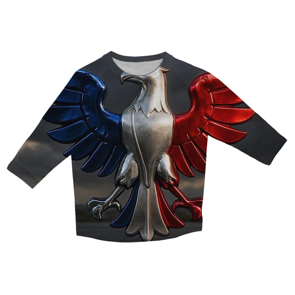 France Metallic Fleur fashion 3/4 sleeve shirts