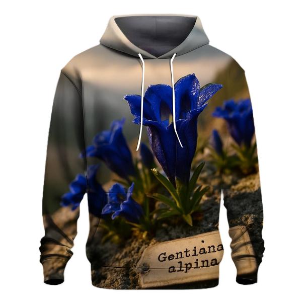 Alpine Gentian Study At Dawn pullover hoodies