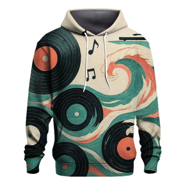 Vinyl Wave Collage heavyweight hoodies