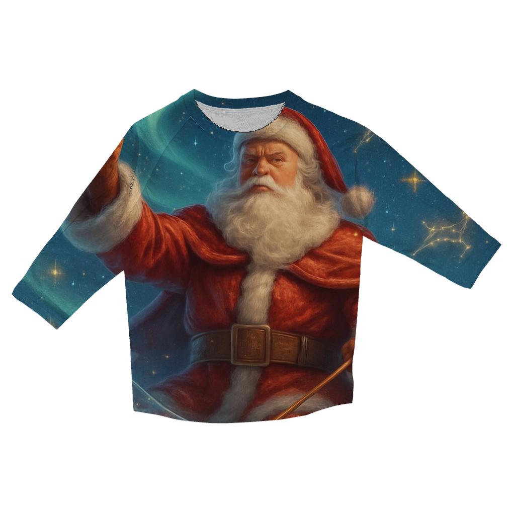 Aurora Sleigh Conductor Santa fashion 3/4 sleeve shirts