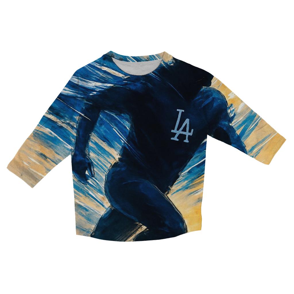 Wings Of Speed Silhouette cotton quarter sleeve shirts