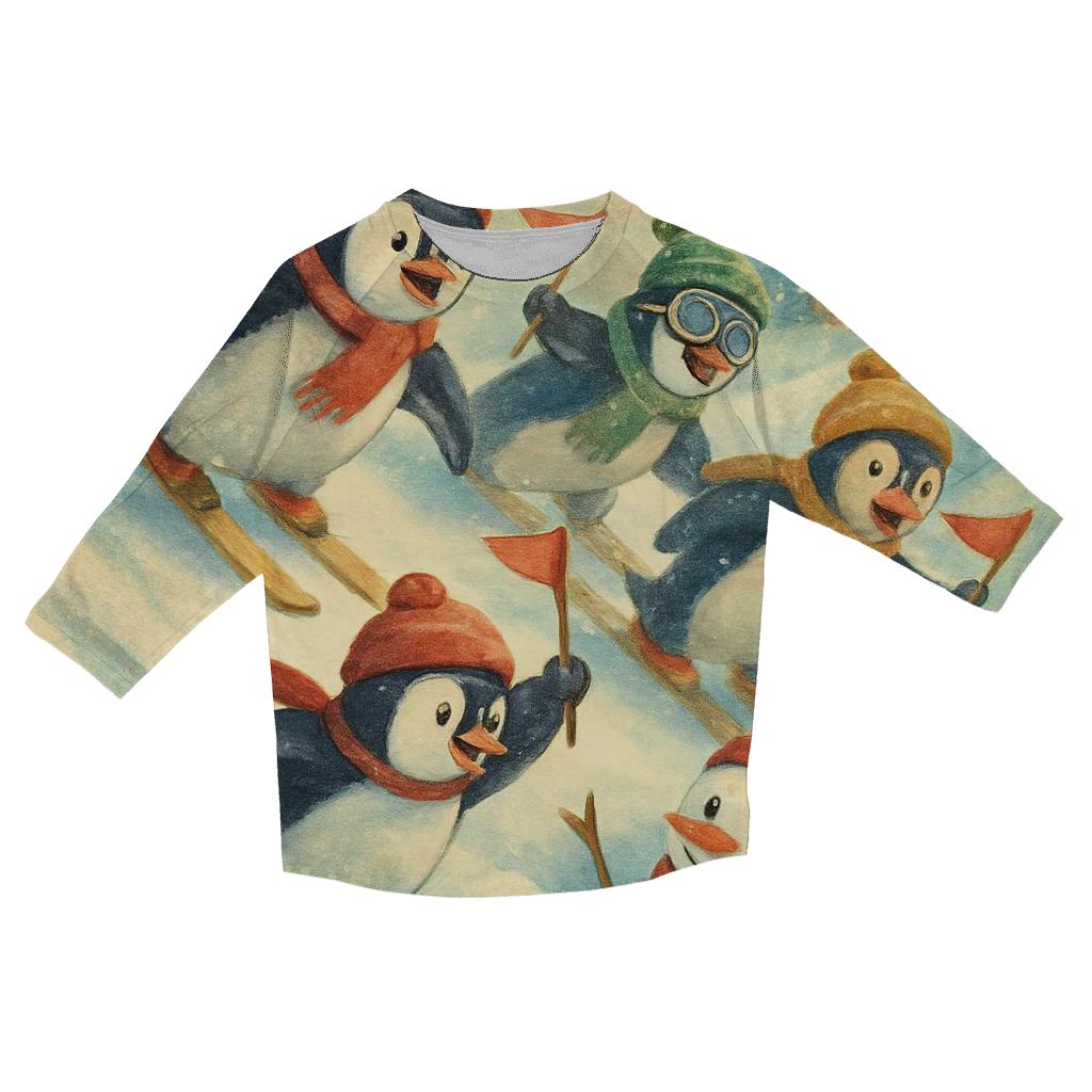 Penguin Ski Patrol designer 3/4 sleeve blouses