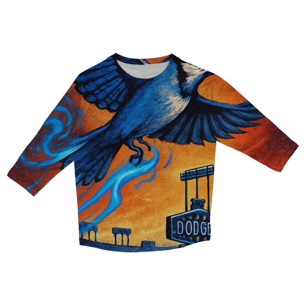Dove Over Chavez Ravine personalized 3/4 sleeve tees