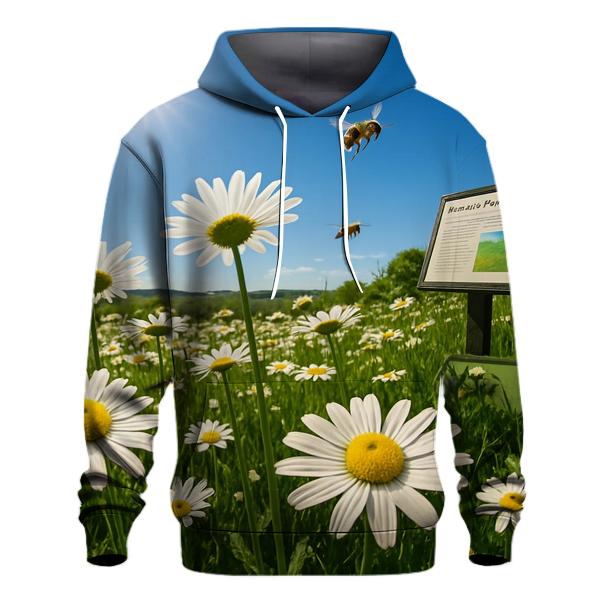 Sundrenched Meadow Of Oxeye Daisies zip-up hoodies