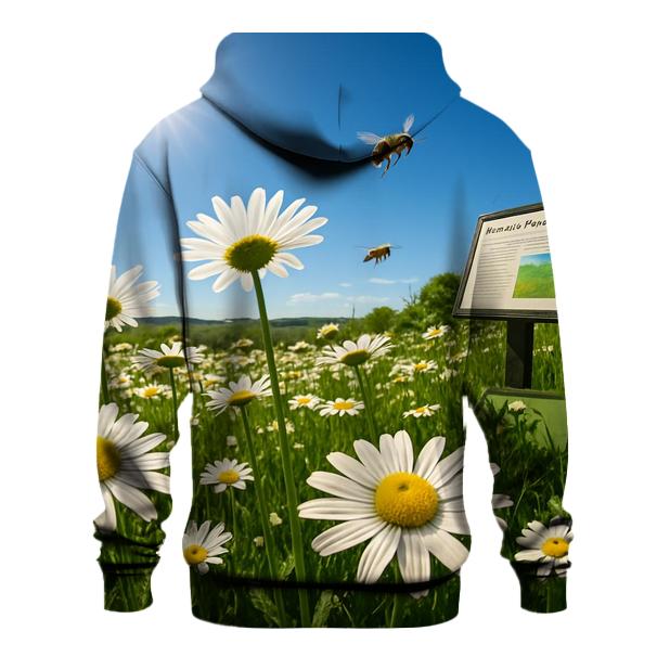 Sundrenched Meadow Of Oxeye Daisies zip-up hoodies