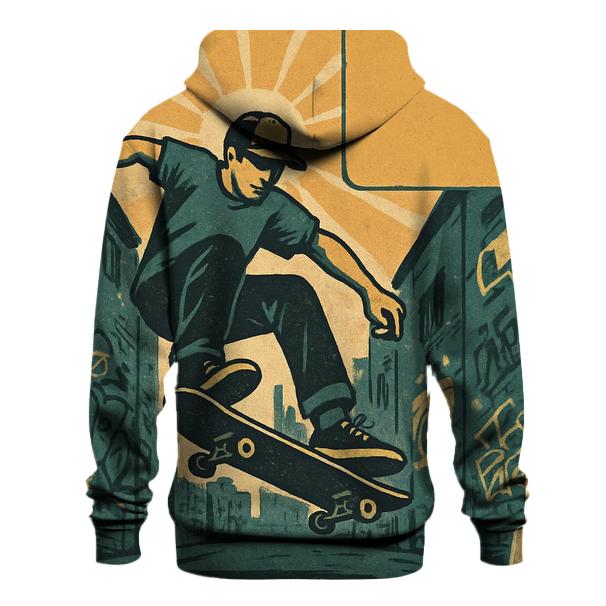 Retro Skateboard Alley heavyweight hoodies