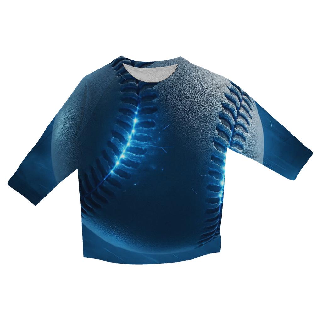 Seamline Aurora printed three quarter sleeve shirts