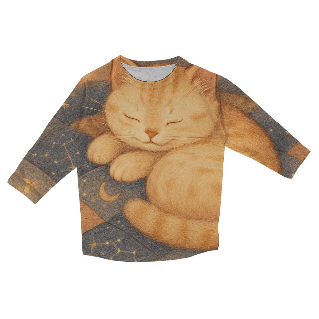 Constellation Quilt Kitten fashion 3/4 sleeve shirts
