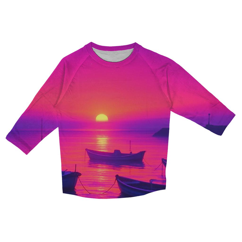 Neon Harbor Mirage fashion 3/4 sleeve shirts