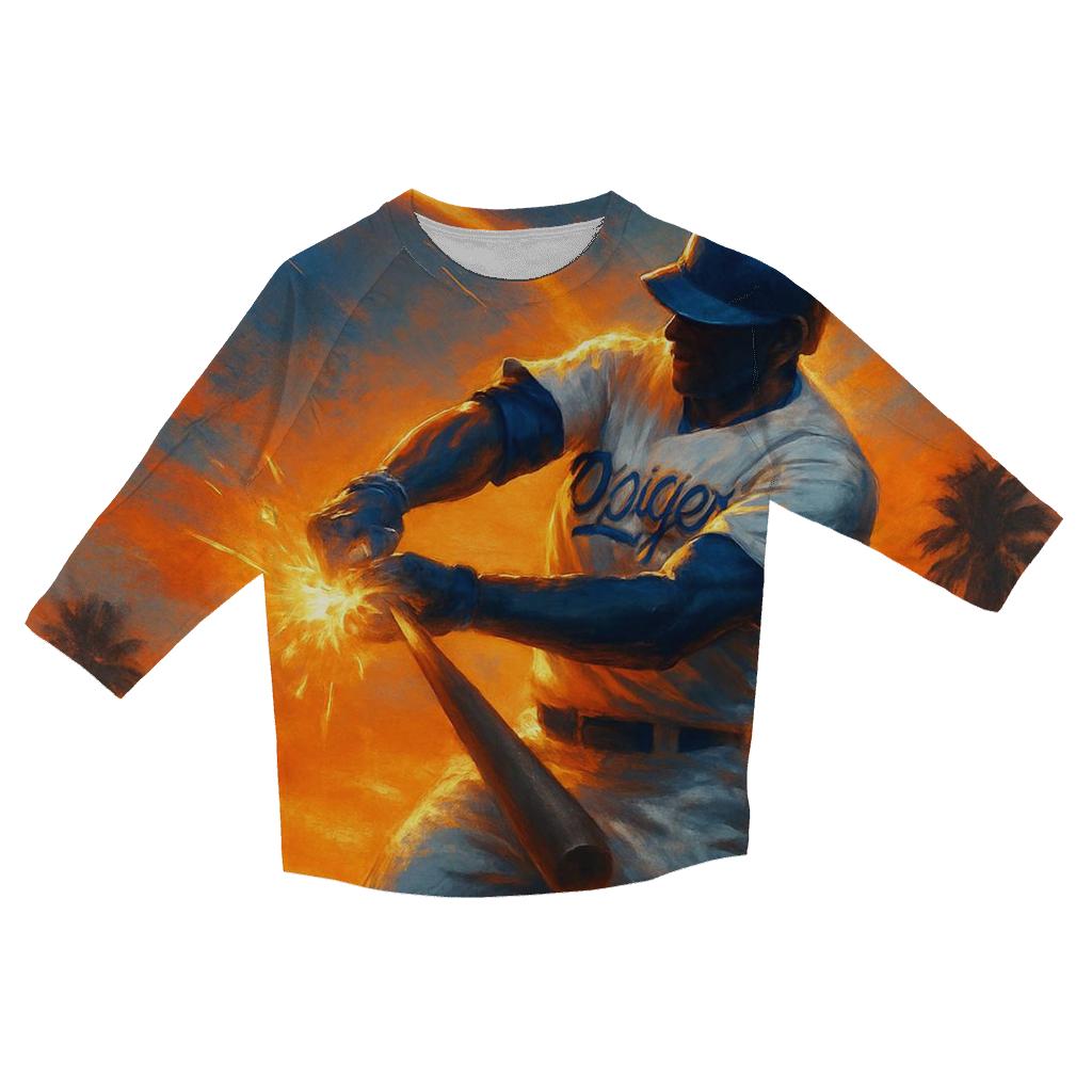 Golden Sunset Homer trendy 3/4 sleeve tops