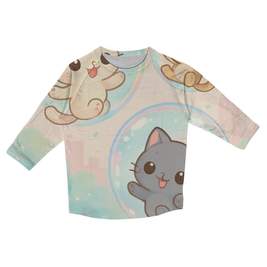 Bubble Bath Kitty Parade custom 3/4 sleeve shirts