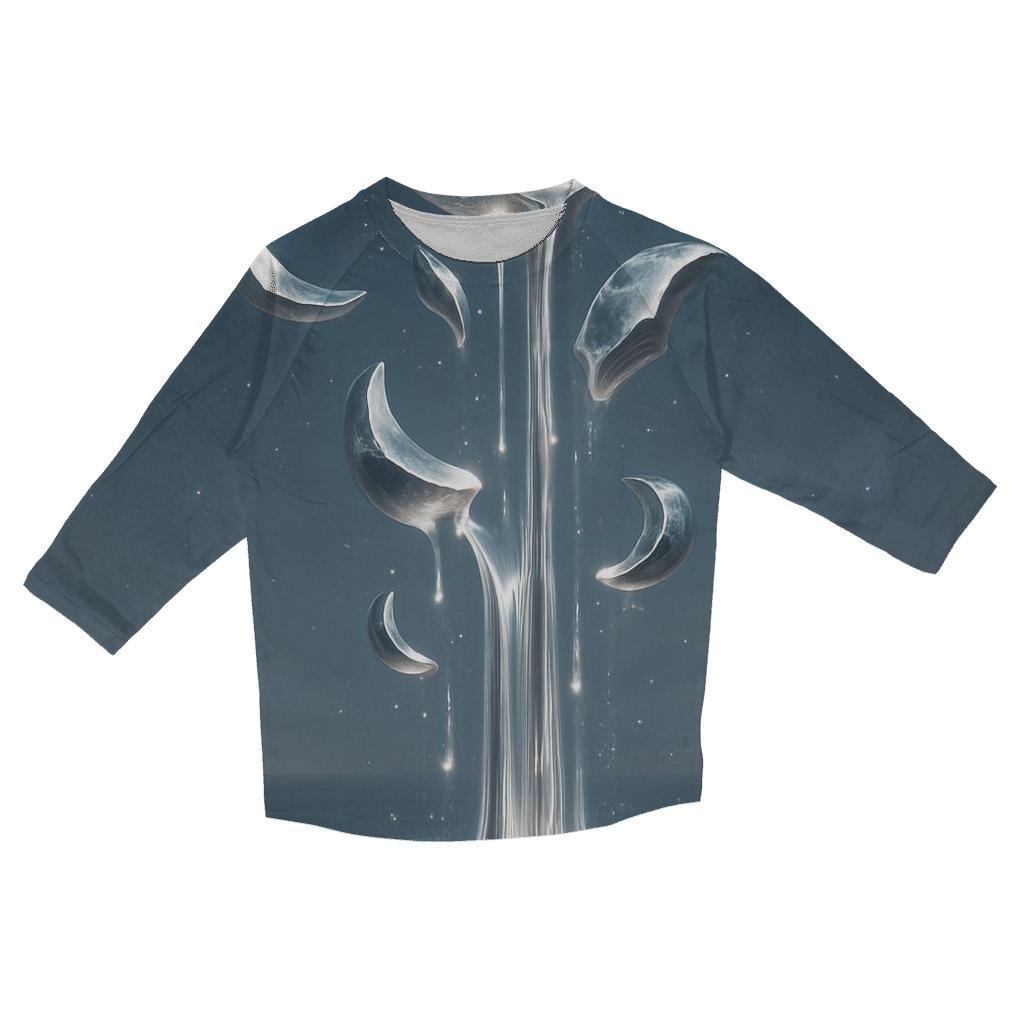 Liquid Moonfall trendy 3/4 sleeve tops
