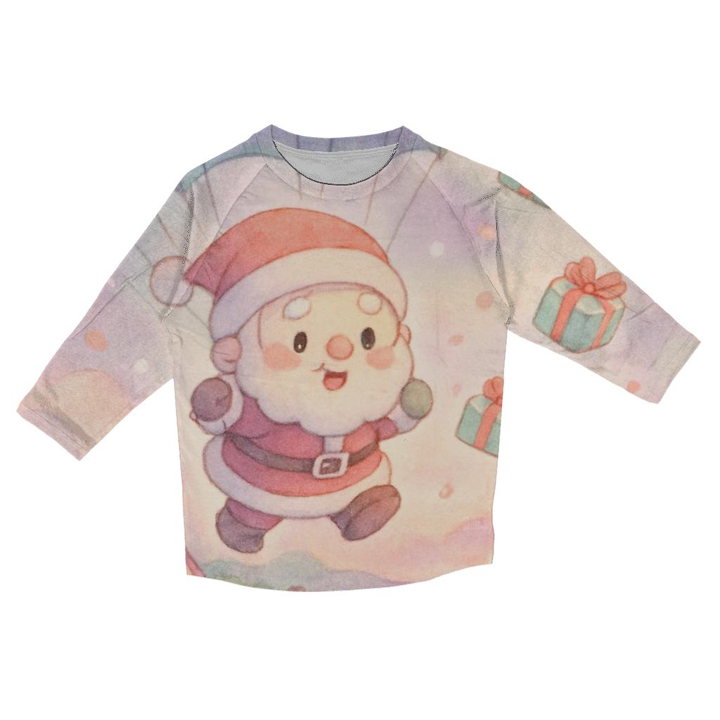 Pastel Parachute Santa Drop casual three quarter sleeve shirts