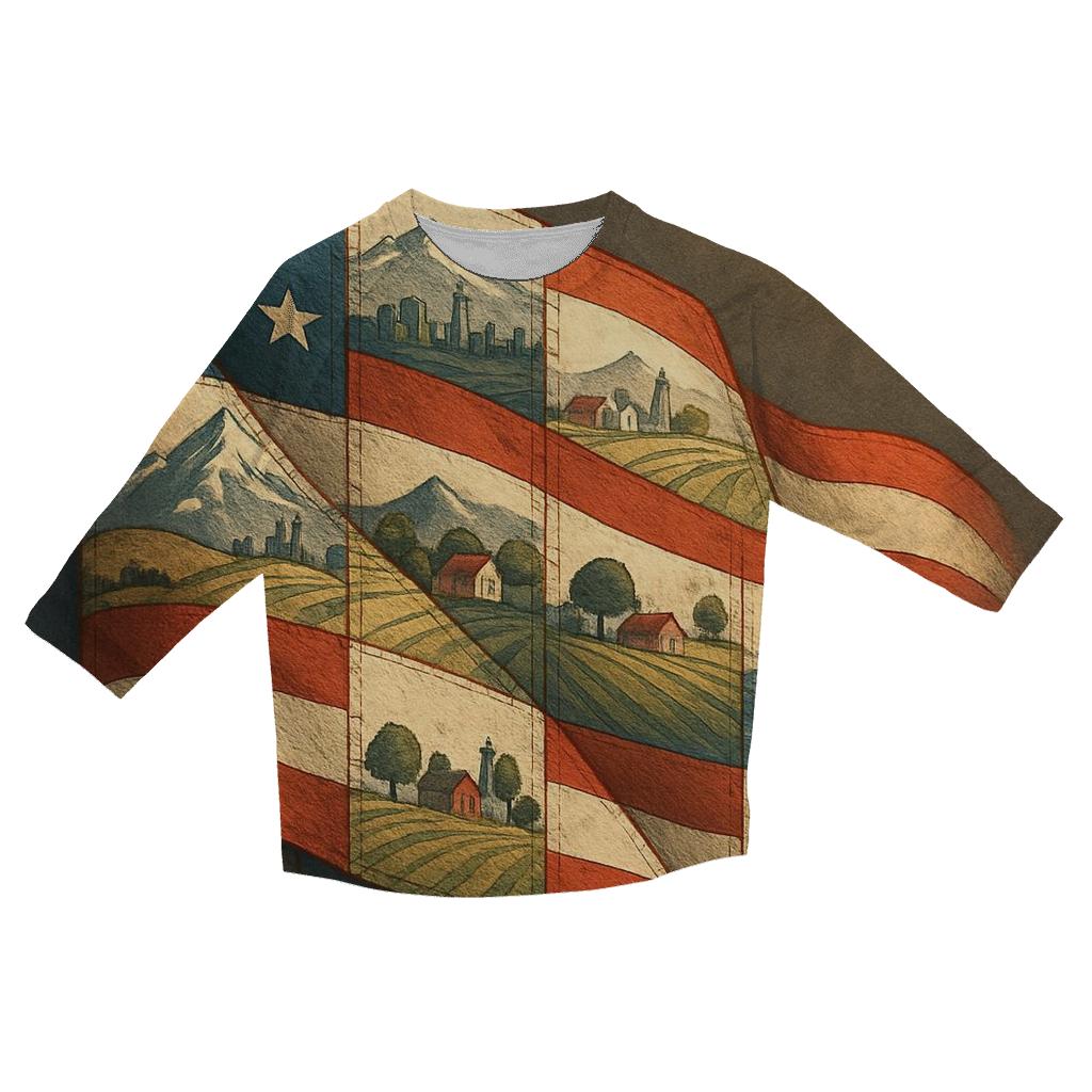 Timeless Thread Mosaic stylish quarter sleeve tops
