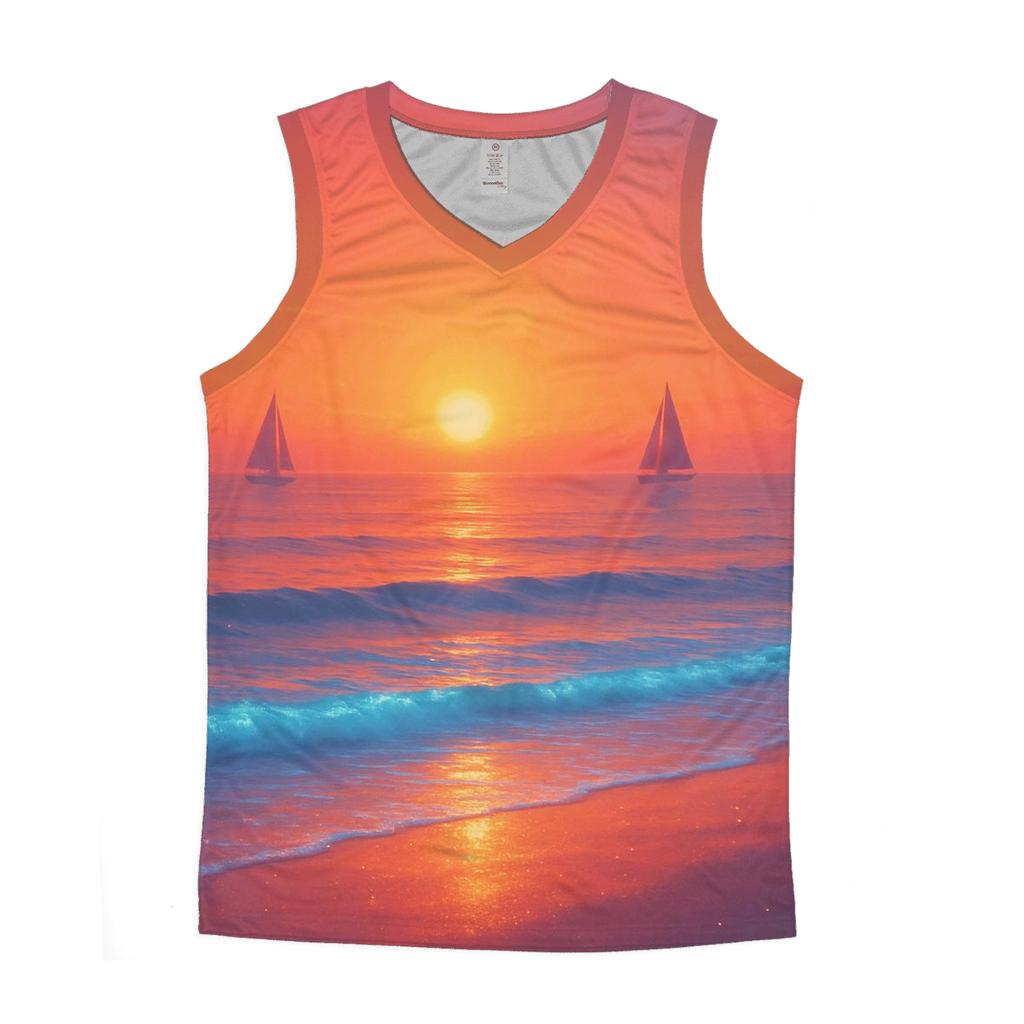Coral Tides Horizon personalized athletic tanks