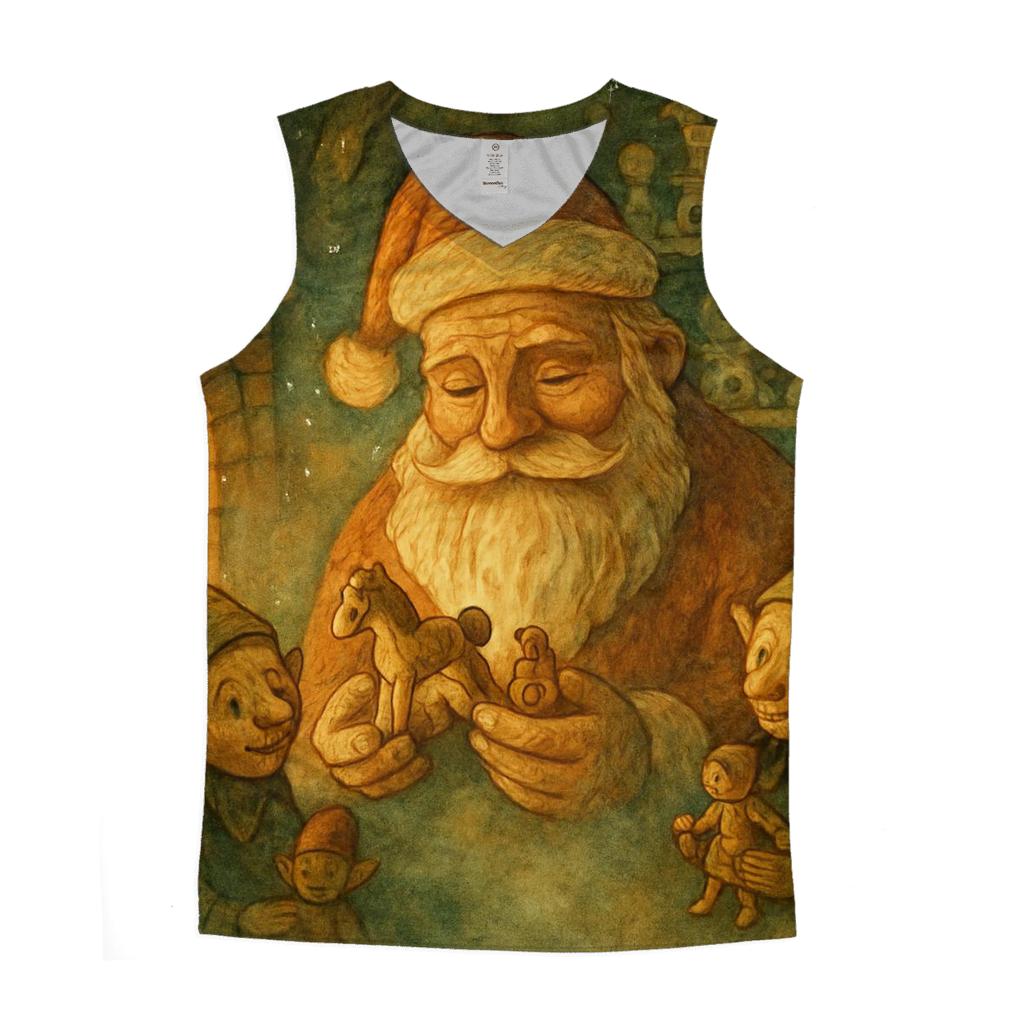 Woodland Workshop Santa Portrait designer workout tanks
