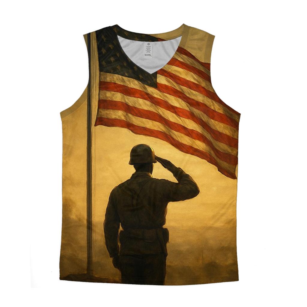 Dawn Sentinel Flag trendy fitted tank tops