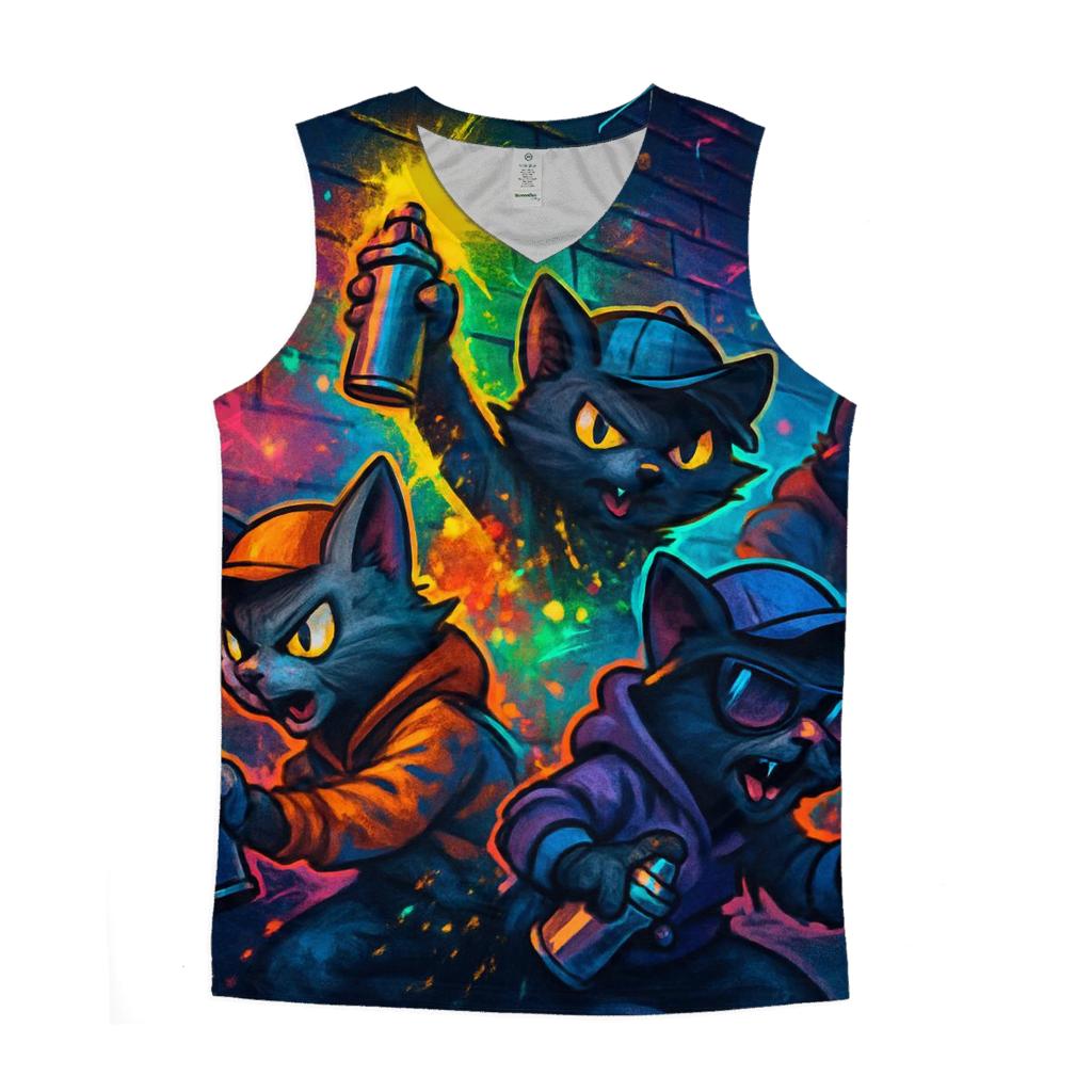 Graffiti Alley Crew graphic print tank tops