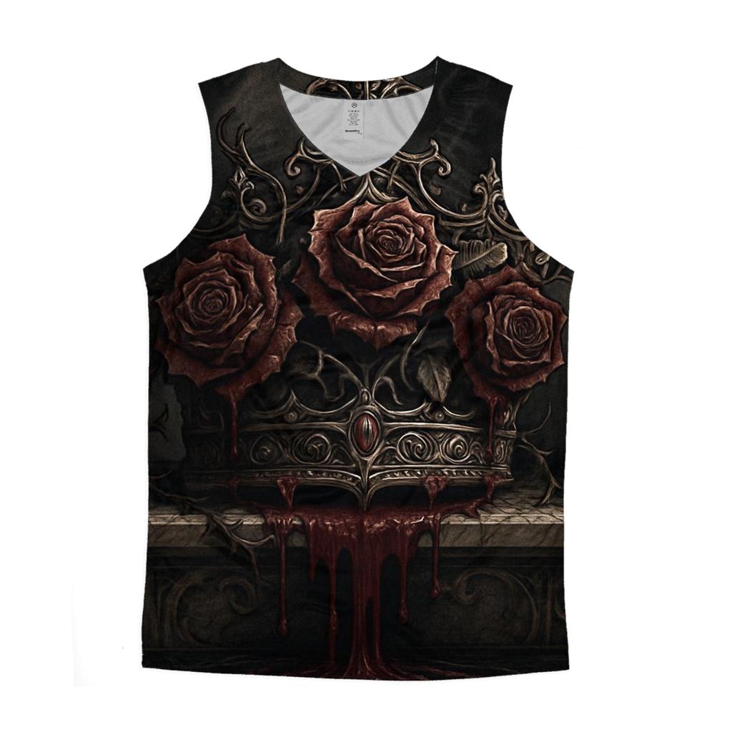 Bleeding Rose Crown sports performance tank tops