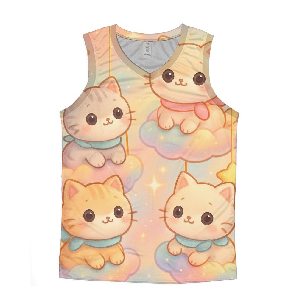 Cloud Carousel Kittens sports performance tank tops