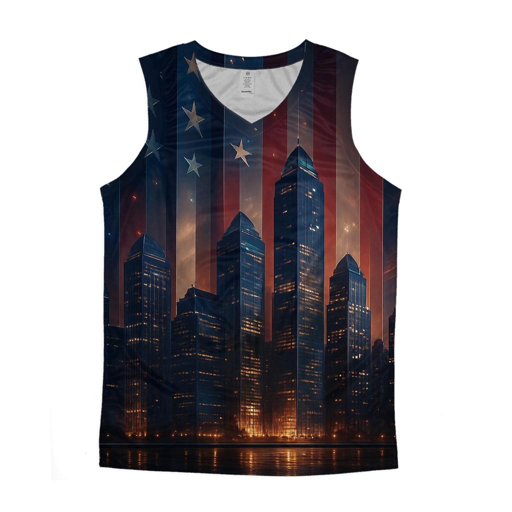 Skyline Stripes Fusion custom tank tops