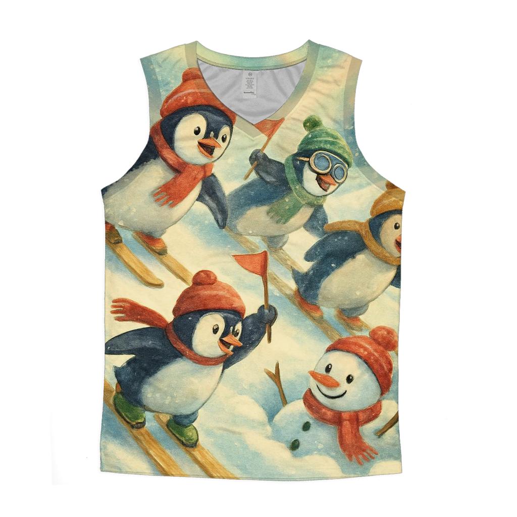Penguin Ski Patrol cotton sleeveless tops