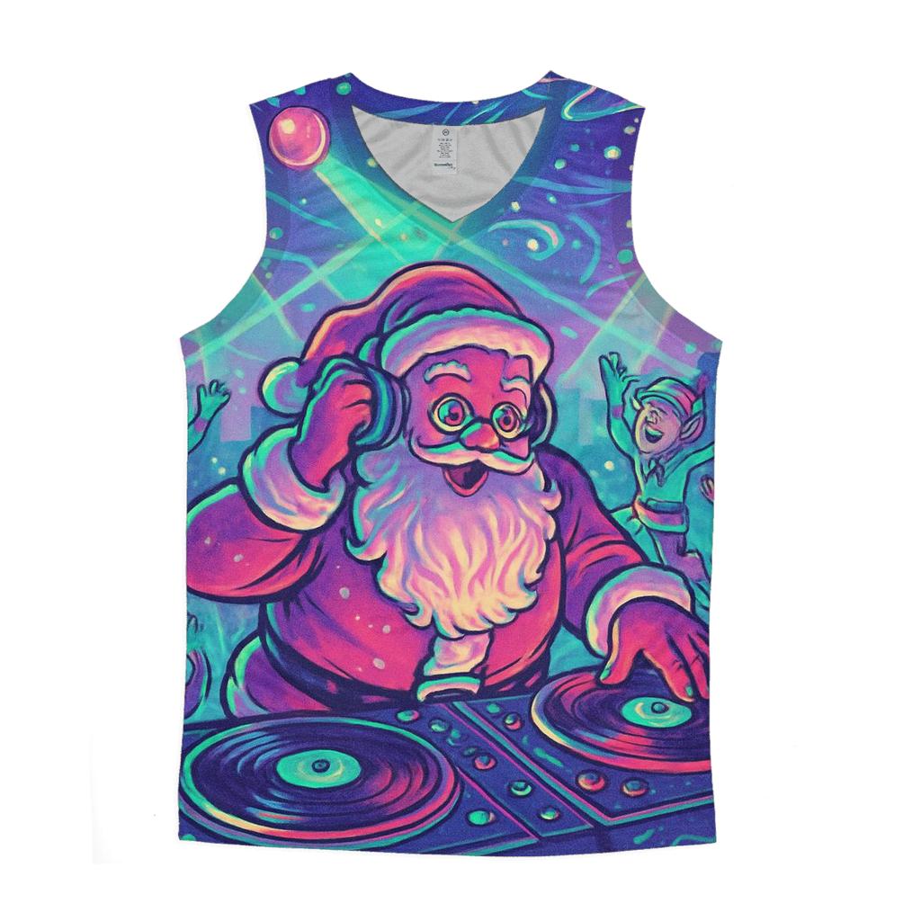 Santa DJ Midnight Carol trendy fitted tank tops