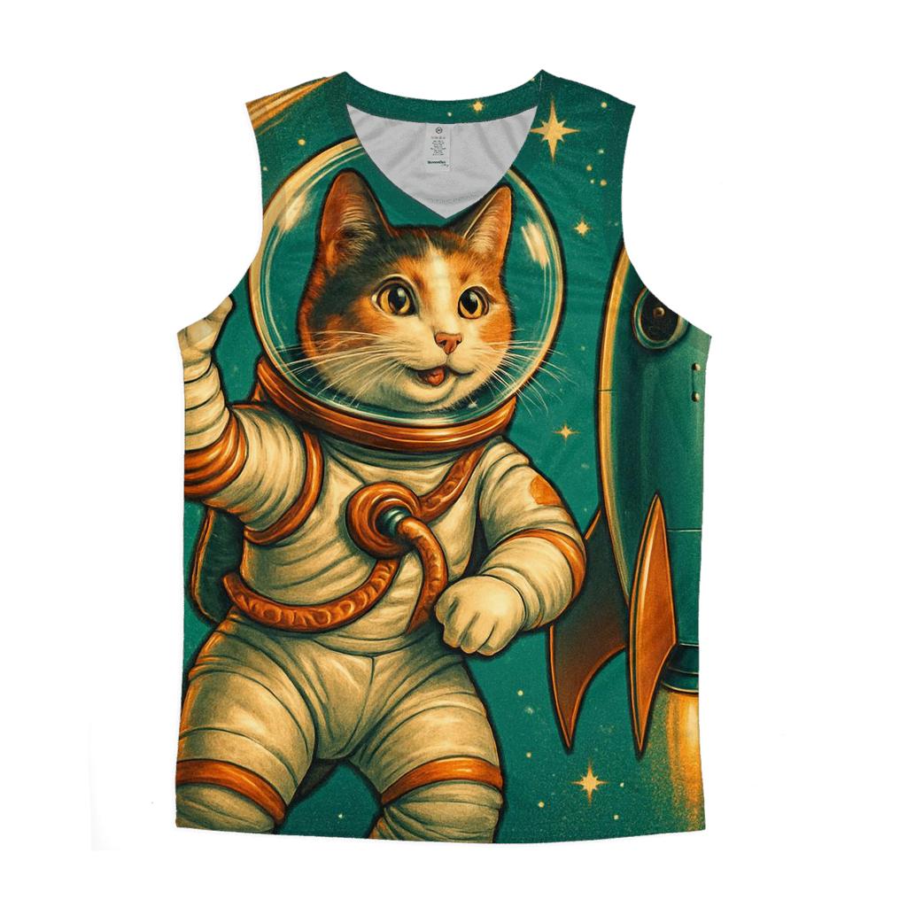 Retro Rocket Calico personalized athletic tanks