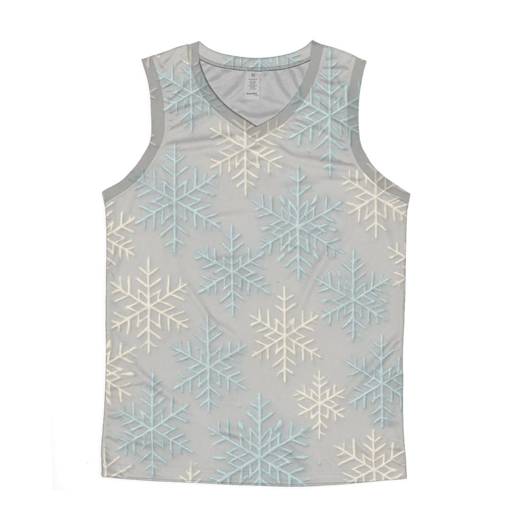 Snowflake Lattice On Light Gray Background trendy fitted tank tops