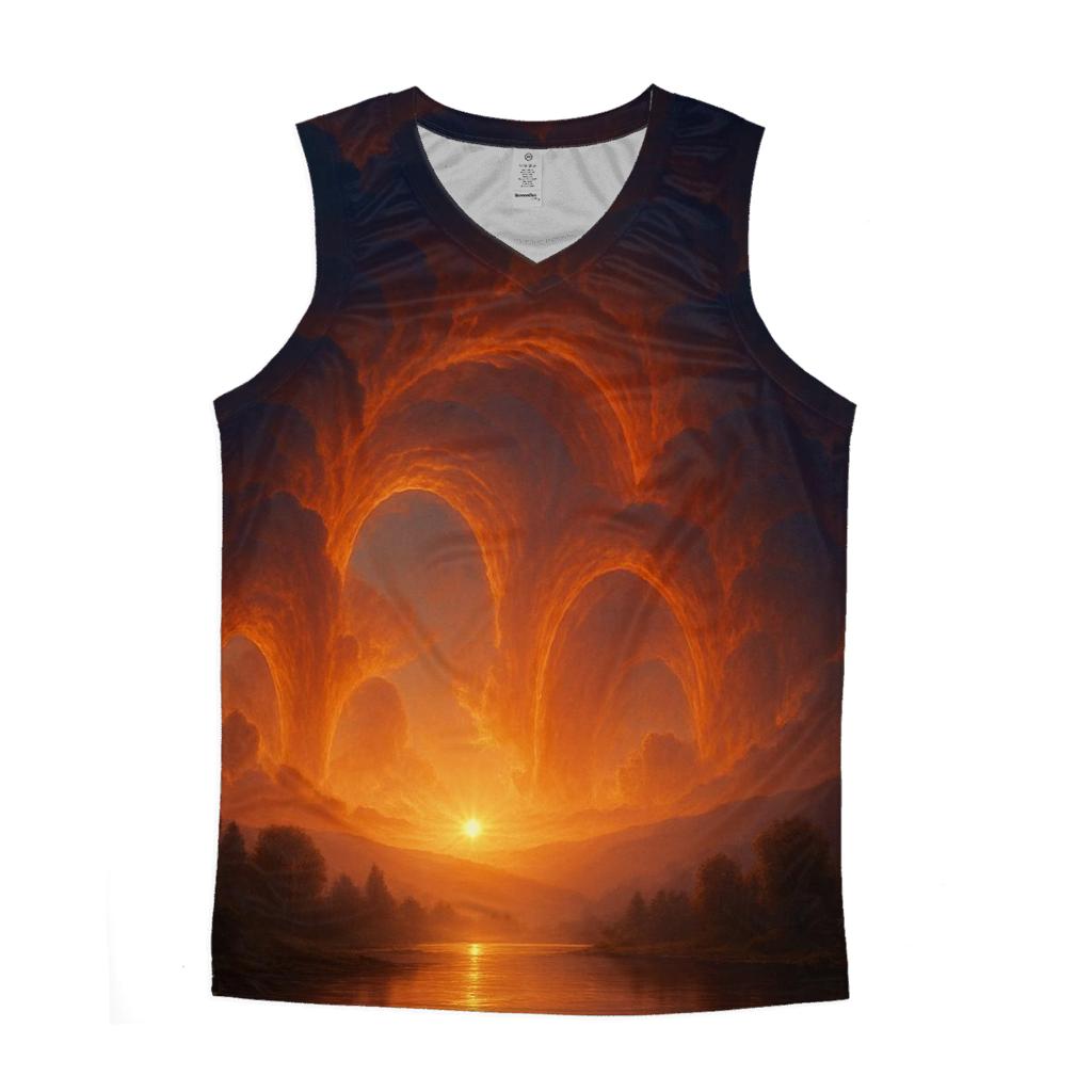 Saffron Cloud Cathedral designer workout tanks
